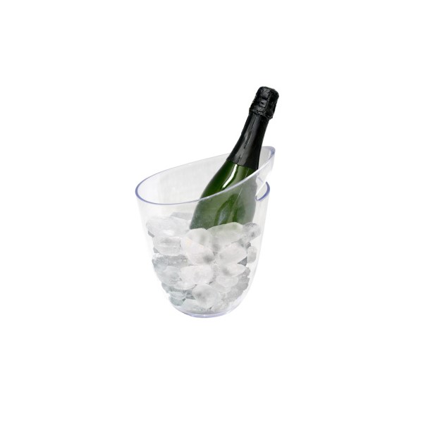 Ведро для шампанского с ручками для 1-й бутылки, 2 л, d=200 мм, h=225 мм, пластик, прозрачный, Vin Bouquet (Испания)