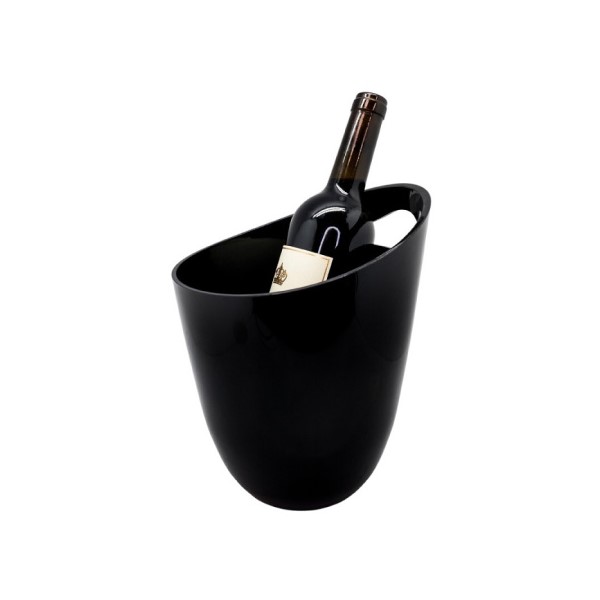 Ведро для шампанского с ручкой для 1-й бутылки, 3 л, d=205 мм, h=240 мм, поликарбонат, черный, Vin Bouquet (Испания)