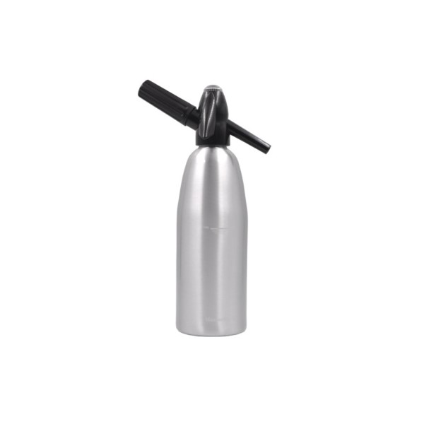 Сифон для газирования воды, 1 л, алюминий/пластик, серый/черный, MasterWhip (Китай)