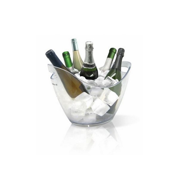 Ведро для шампанского с ручками для 6-ти бутылок, 7 л, d=355 мм, h=260 мм, поликарбонат, прозрачный, Vin Bouquet (Испания)