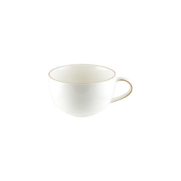 Чашка чайная (блюдце CLFGRM04CT) «Калиф», 350 мл, d=110 мм, h=68 мм, фарфор, белый/бежевый, Bonna (Турция)