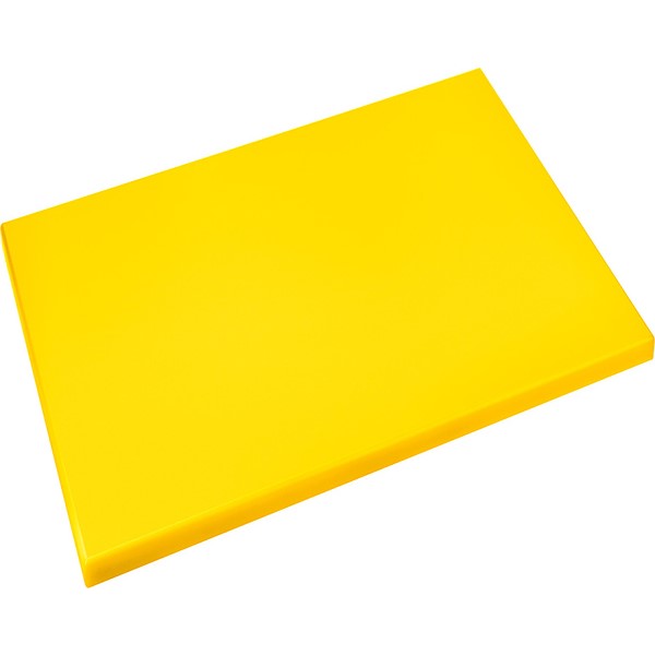 Доска разделочная, 500х350 мм, h=18 мм, пищевой пластик, желтый, MVQ (Китай)