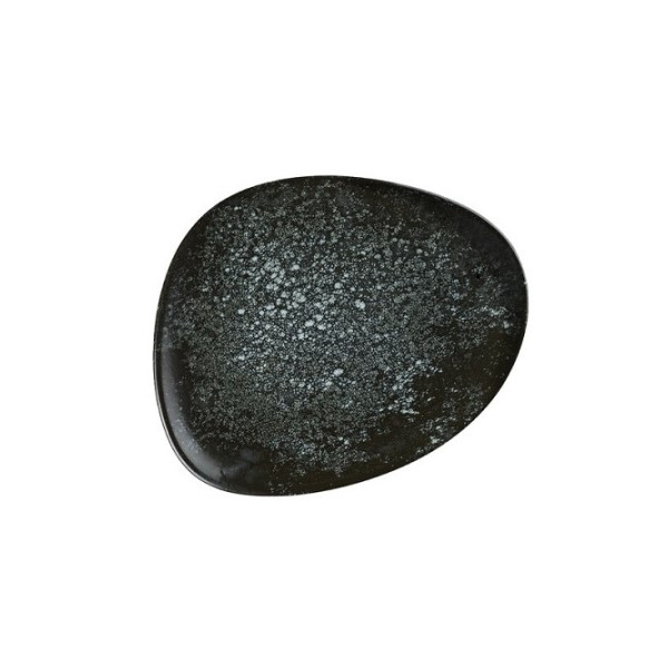 Тарелка, форма Ваго «Черный Космос», d=330 мм, фарфор, черный, Bonna (Турция)