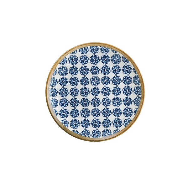 Тарелка «Calif», d=190 мм, фарфор, белый/синий, Bonna (Турция)