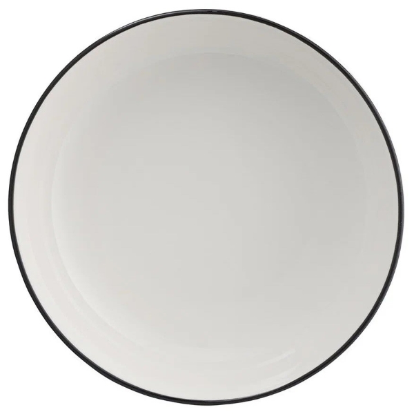 Тарелка мелкая « Iowa White», d=210 мм, фарфор, белый/серый, Cosy&Trendy (Бельгия)