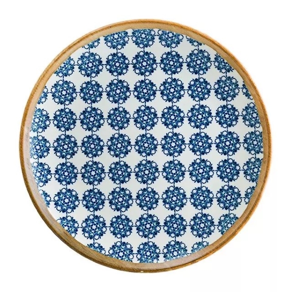 Тарелка «Calif», d=250 мм, фарфор, белый/синий, Bonna (Турция)