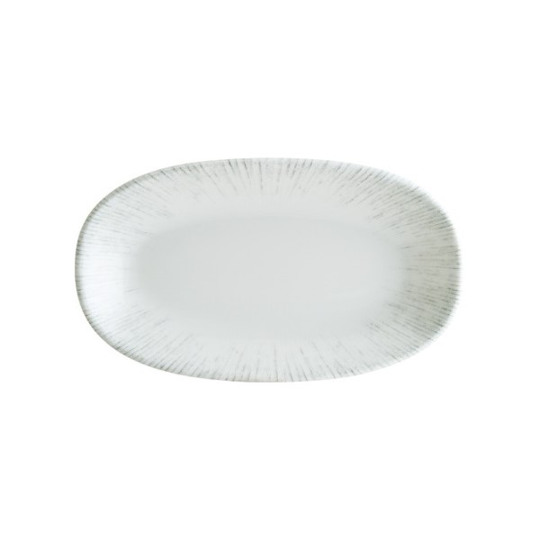 Блюдо овальное «Iris Grey», 190х110 мм, фарфор, серый/белый, Bonna (Турция)