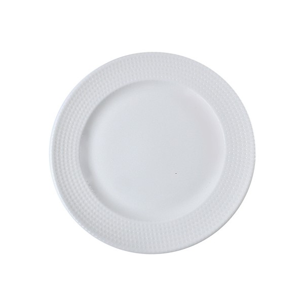 Тарелка «White Pure Dot», d=270 мм, фарфор, белый, Bonna (Турция)