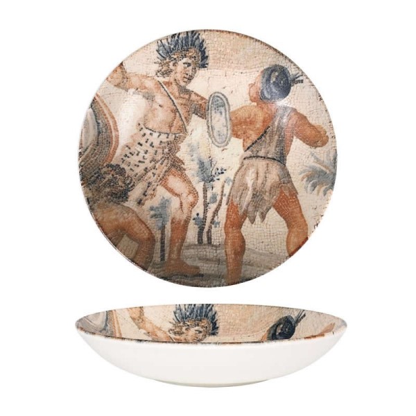 Тарелка глубокая «Mesopotamia», 1 000 мл, d=230 мм, h=45 мм, фарфор, белый с рисунком, Bonna (Турция)