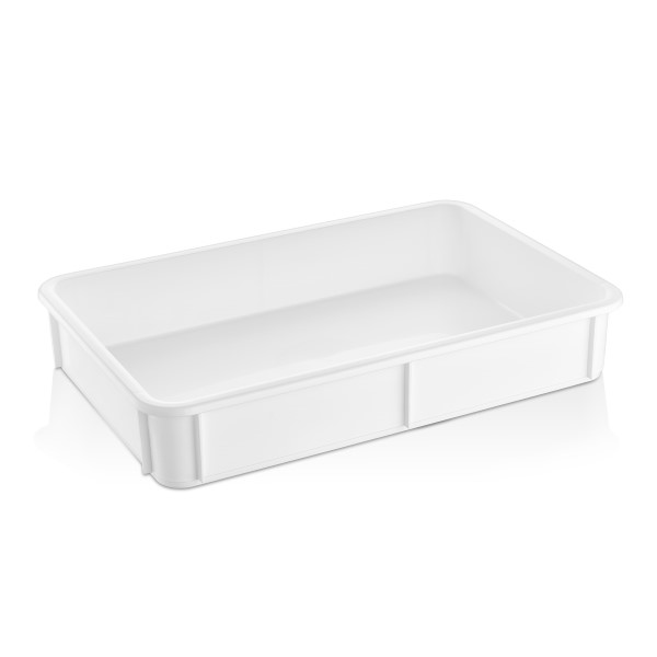 Контейнер для теста, 600х400х100 мм, полиэтилен, белый, Gastroplast (Турция)